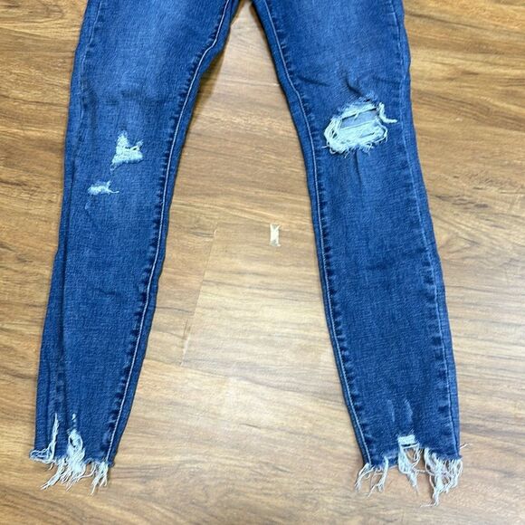 Pistola Special A Skinny Distressed Jeans Women's Dark Wash Sz 25 Mid Rise - Picture 2 of 10